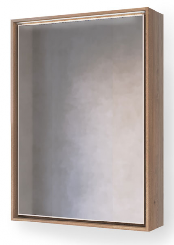 Raval Frame 60 Зеркало-шкаф Дуб трюфель с подсветкой, розеткой в Белореченске