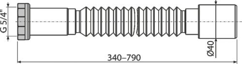 Alca Plast A740 Гибкое соединение 5/4"×40, металл в Белореченске