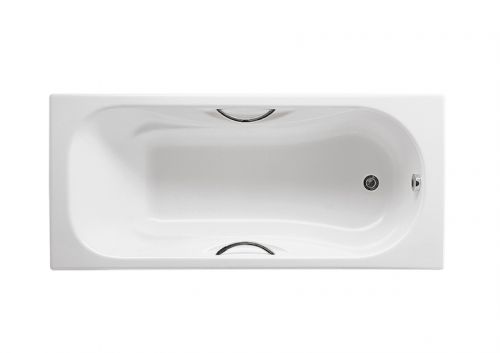 Roca MALIBU Чугунная ванна 150х75, противоскользящее покрытие, с отверстиями для ручек в Белореченске