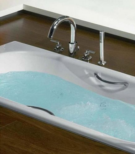 Roca MALIBU Чугунная ванна 160х75, противоскользящее покрытие, с отверстиями для ручек в Белореченске
