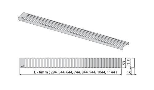 LINE-300L Решетка для водоотводящего желоба (Нержавеющая сталь глянцевая) Alca Plast в Белореченске