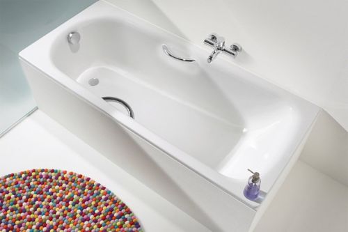 Kaldewei Eurowa Verp. Стальная ванна 150*70*39, alpine white, без ножек, с отверстиями для ручек в Белореченске